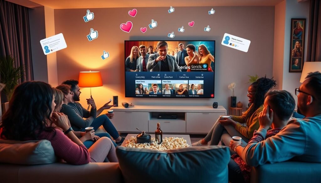 Engaging with shows through interactive features and social media in TV