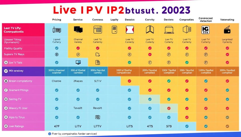 IPTV comparison chart