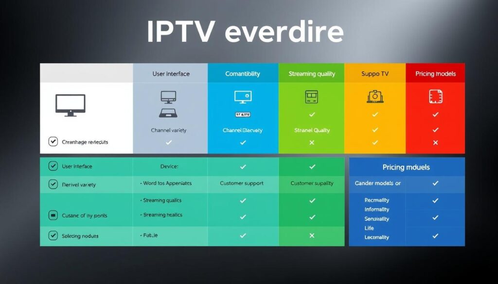 IPTV features overview table