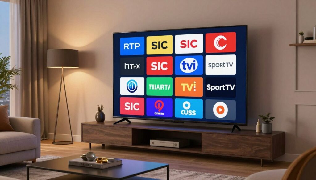 melhor iptv portugal exibindo canais portugueses em smart tv moderna